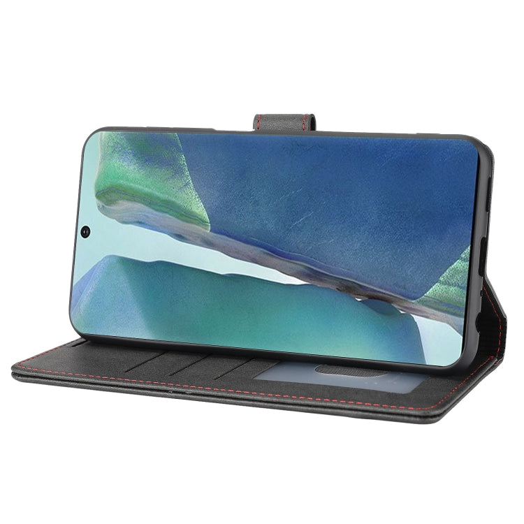 Para Samsung Galaxy Note20 Classic Wallet Flip Leather Case (negro)