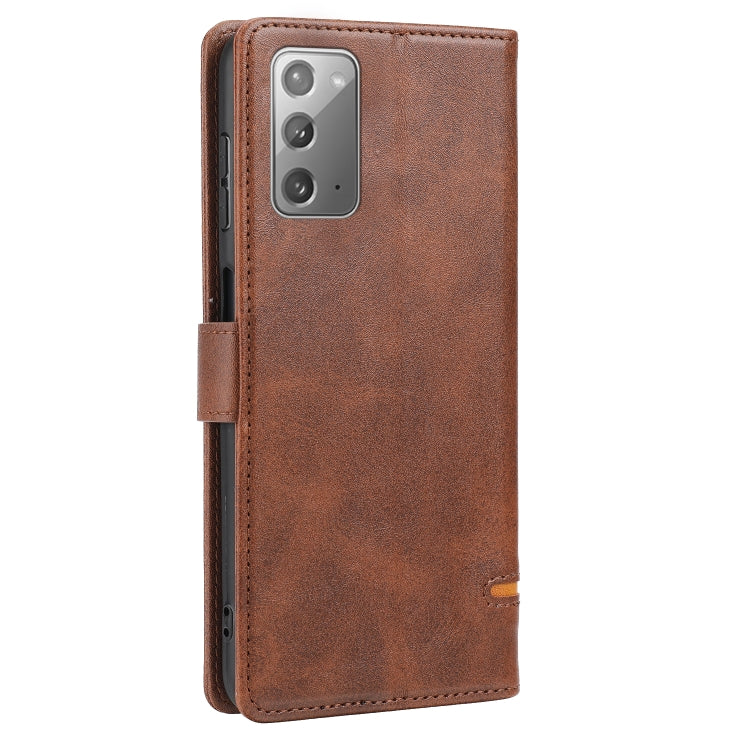 Para Samsung Galaxy Note20 Classic Wallet Flip Leather Case (marrón)