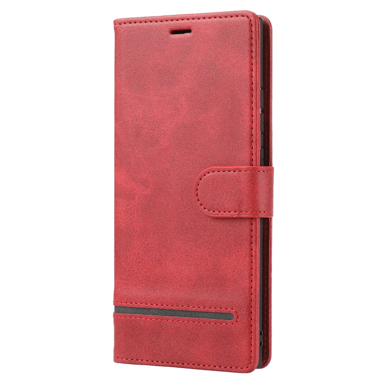 Para Samsung Galaxy Note20 Case de teléfono de cuero Flip de billetera ultra clásica (rojo)