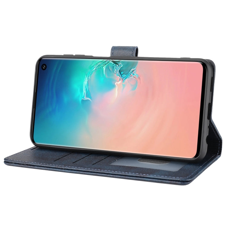 Para Samsung Galaxy S10e Classic Wallet Flip Leather Case (azul)