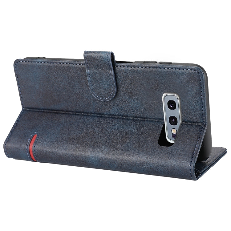 Para Samsung Galaxy S10e Classic Wallet Flip Leather Case (azul)
