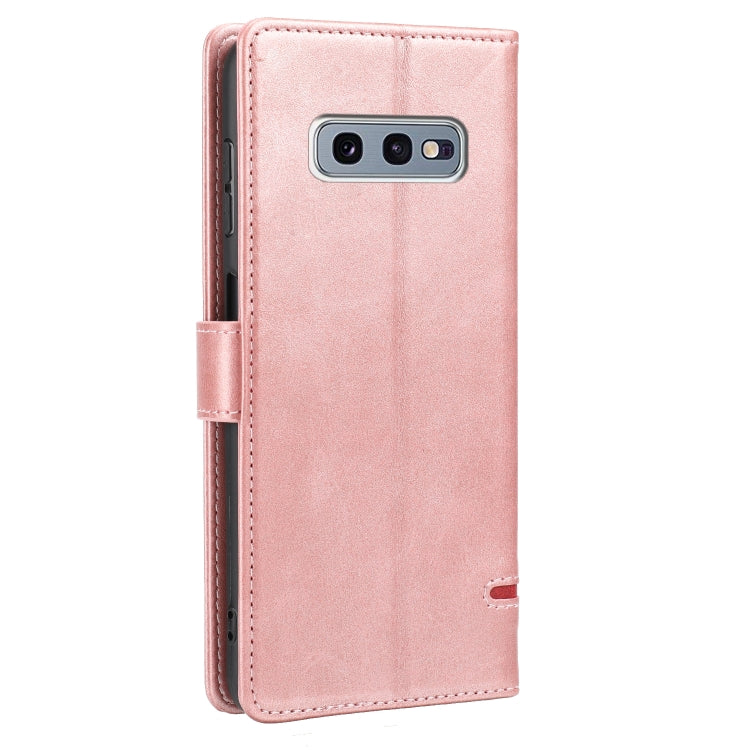 Para Samsung Galaxy S10e Classic Wallet Flip Leather Case (rosa)