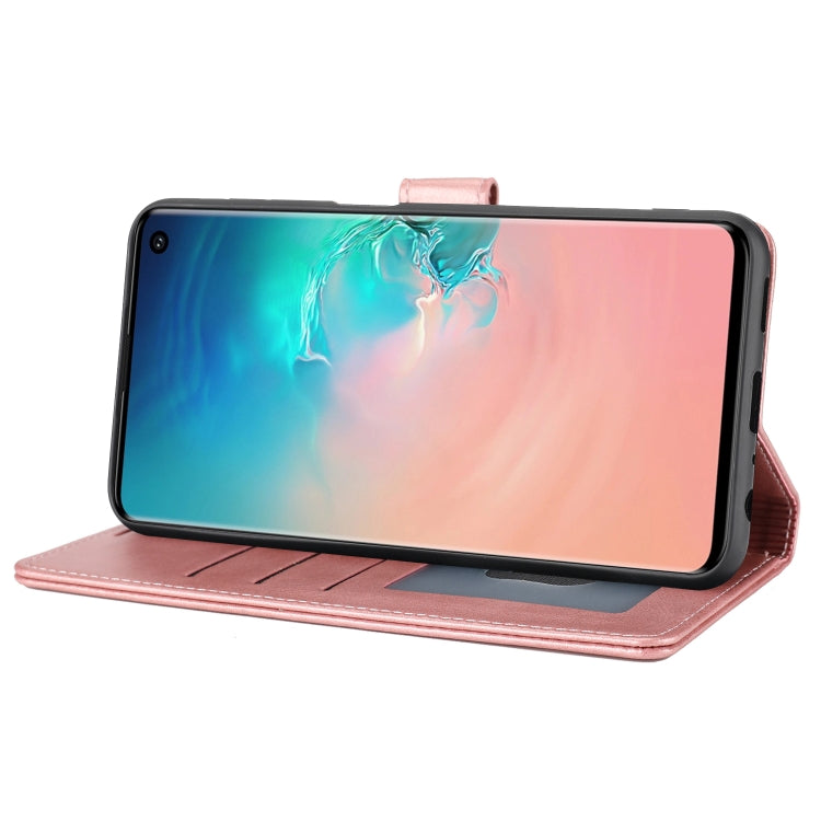 Para Samsung Galaxy S10e Classic Wallet Flip Leather Case (rosa)