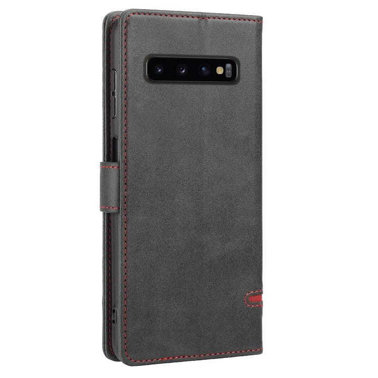 Para Samsung Galaxy S10+ Classic Wallet Flip Leather Case (negro)