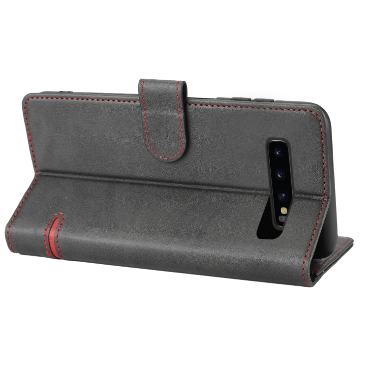 Para Samsung Galaxy S10+ Classic Wallet Flip Leather Case (negro)