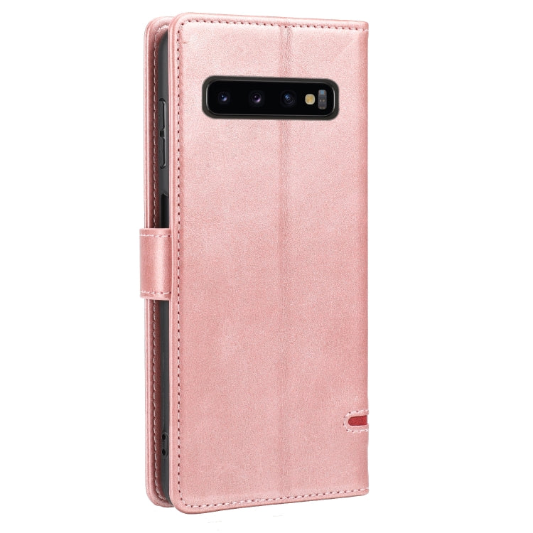 Para Samsung Galaxy S10+ Classic Wallet Flip Leather Case (rosa)