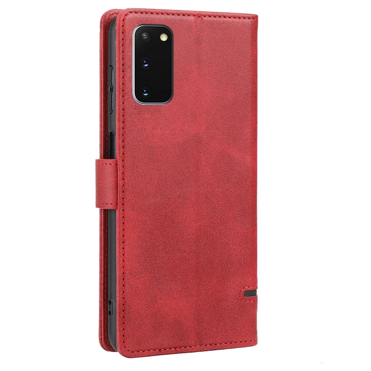 Para Samsung Galaxy S20 Classic Wallet Flip Leather Case (rojo)