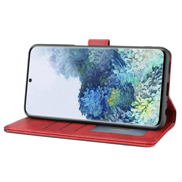 Para Samsung Galaxy S20 Classic Wallet Flip Leather Case (rojo)
