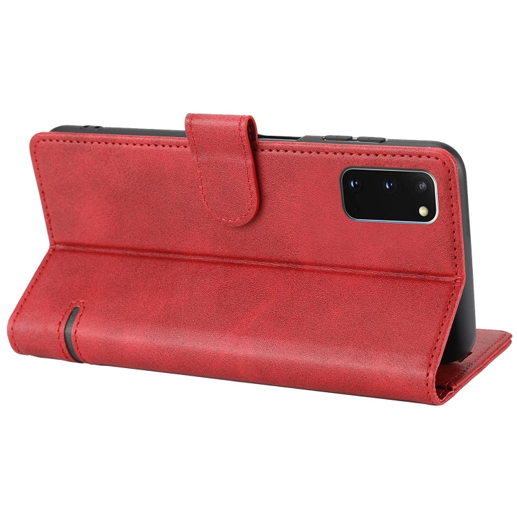 Para Samsung Galaxy S20 Classic Wallet Flip Leather Case (rojo)