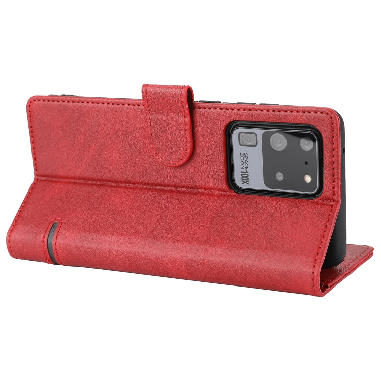 Para Samsung Galaxy S20 Ultra Classic Wallet Flip Leather Case (rojo)