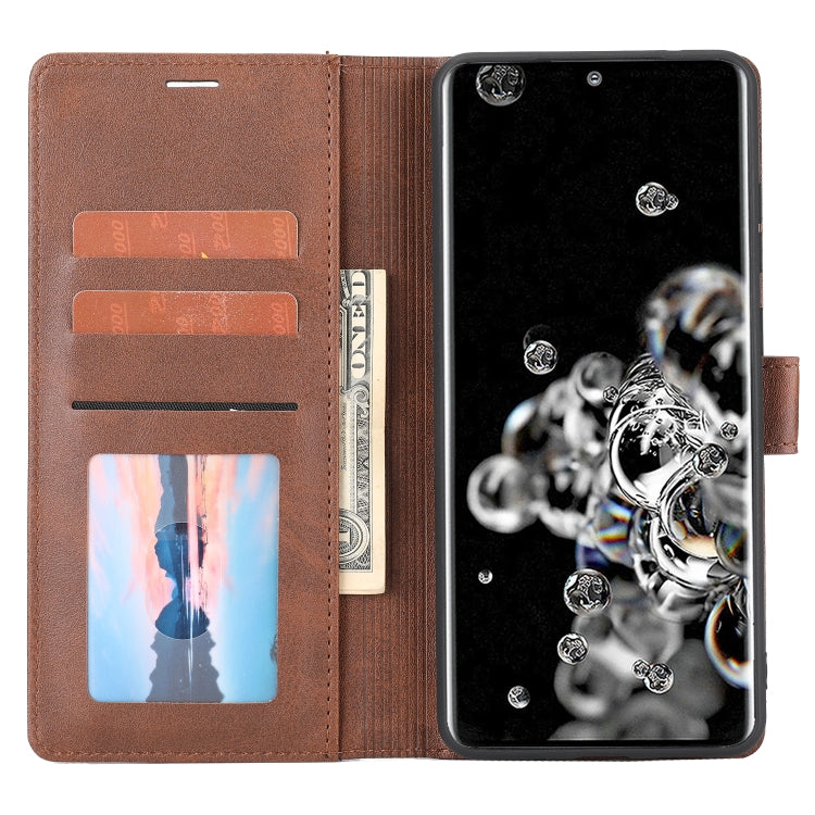 Para Samsung Galaxy S20 Case de cuero Flip de billetera Ultra Classic (marrón)