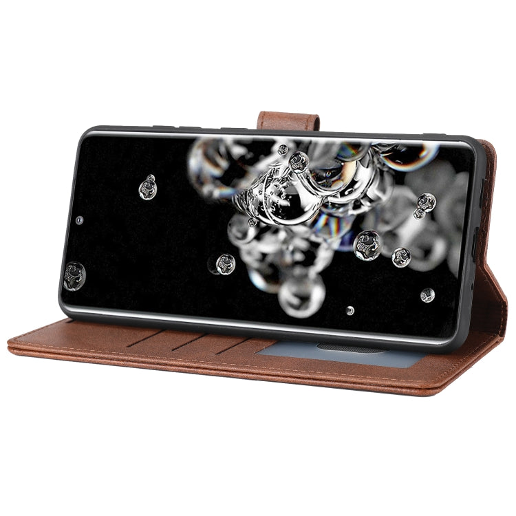 Para Samsung Galaxy S20 Case de cuero Flip de billetera Ultra Classic (marrón)