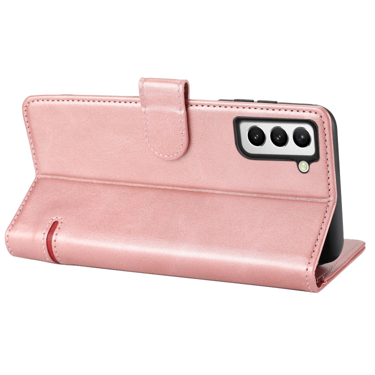 Para Samsung Galaxy S21 FE 5G Classic Wallet Flip Leather Case (rosa)