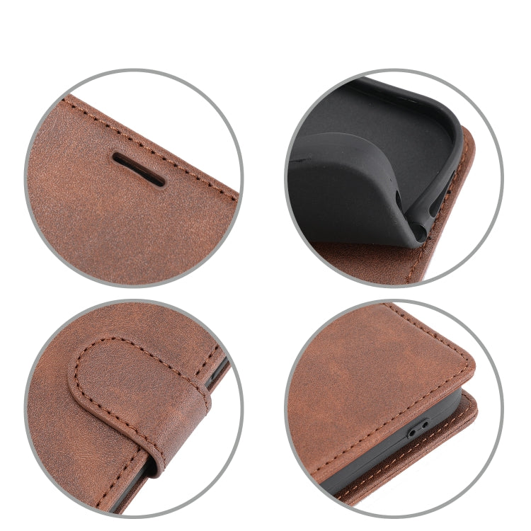 Para Samsung Galaxy S21 FE 5G Classic Wallet Flip Leather Case (marrón)