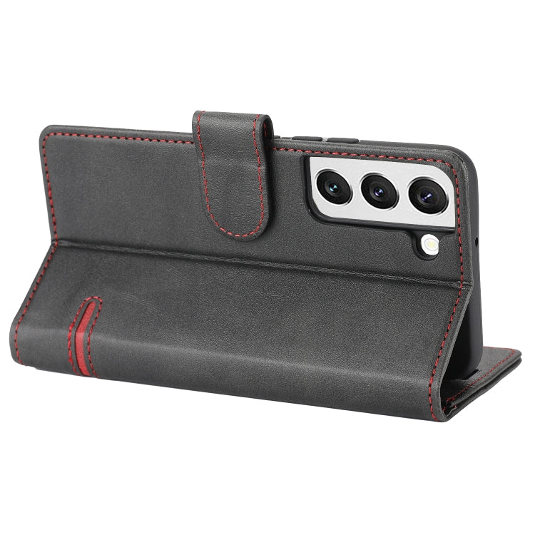 Para Samsung Galaxy S22 5G Classic Wallet Flip Leather Case (negro)