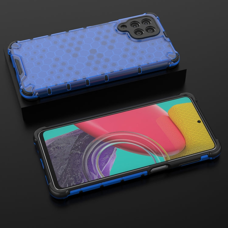 Para Samsung Galaxy M53 5G Amplia Honeycomb PC + TPU Telephip (azul)