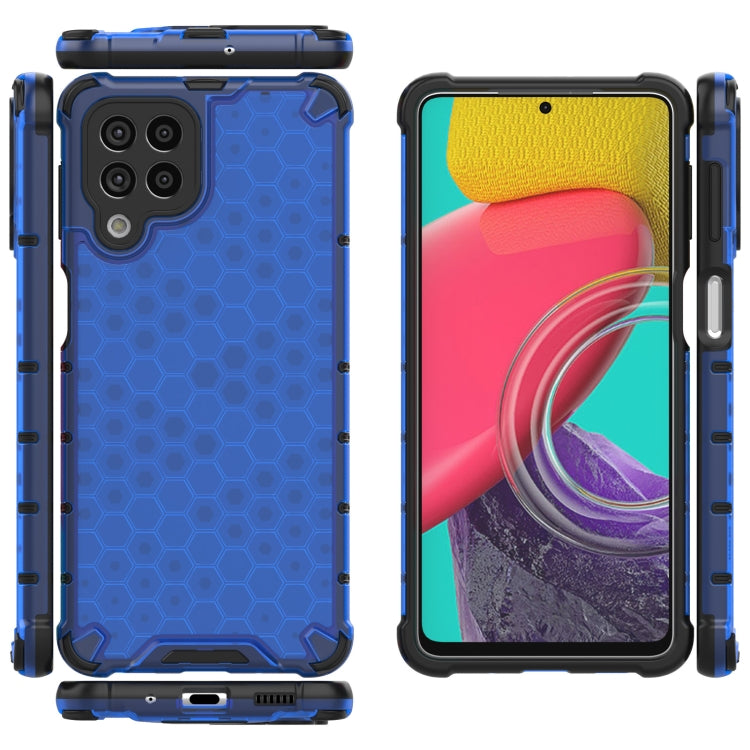Para Samsung Galaxy M53 5G Amplia Honeycomb PC + TPU Telephip (azul)