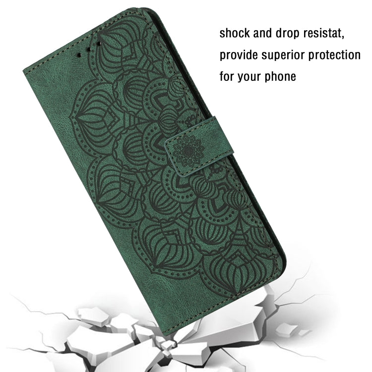 Para Samsung Galaxy A32 5G Mandala Flip Flip Leather Case (verde)