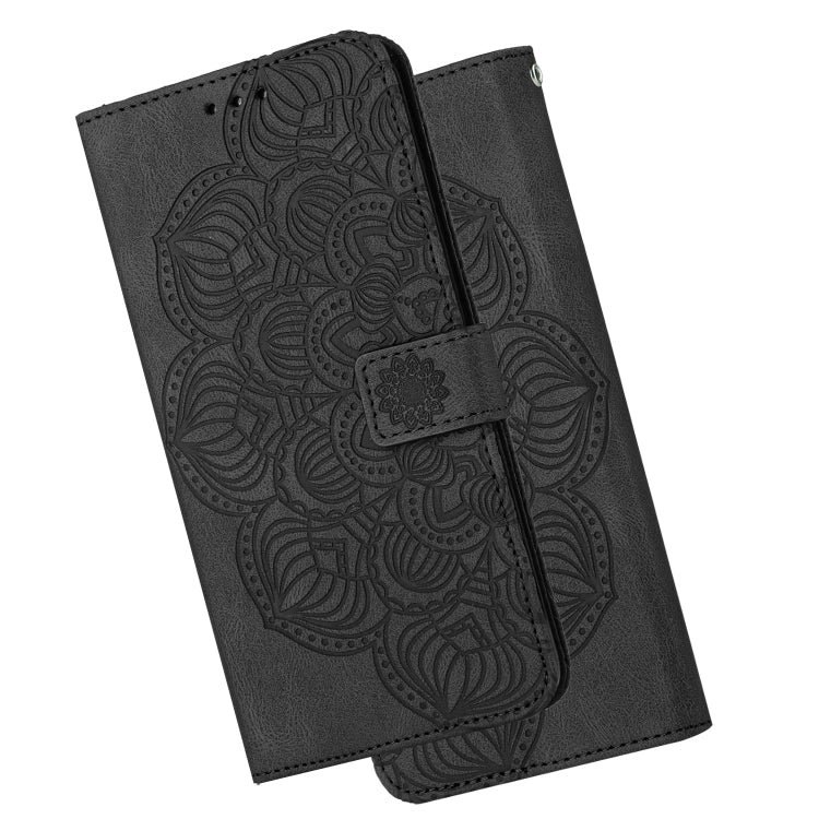 Para Samsung Galaxy A33 5G Mandala Flip Flip Leather Case (negro)