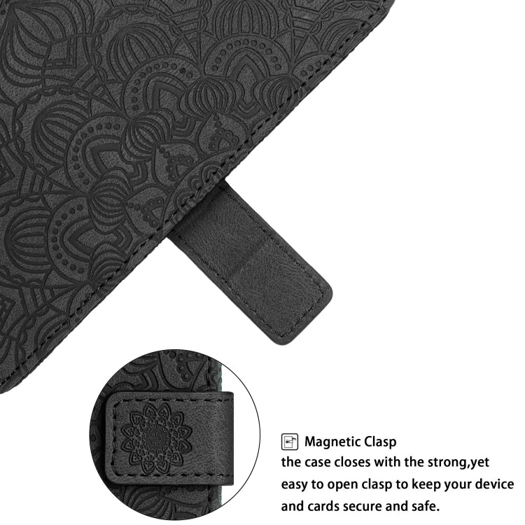 Para Samsung Galaxy A33 5G Mandala Flip Flip Leather Case (negro)