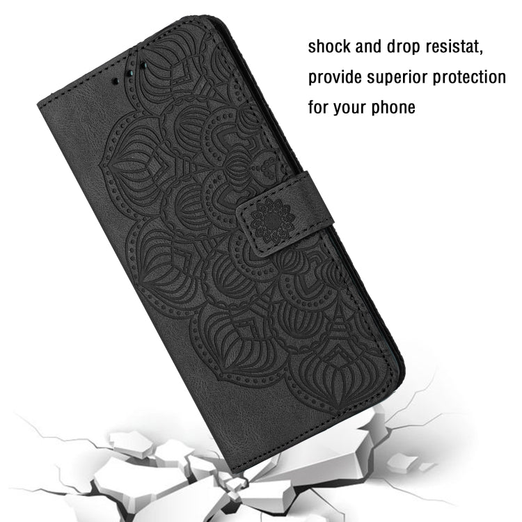 Para Samsung Galaxy A33 5G Mandala Flip Flip Leather Case (negro)
