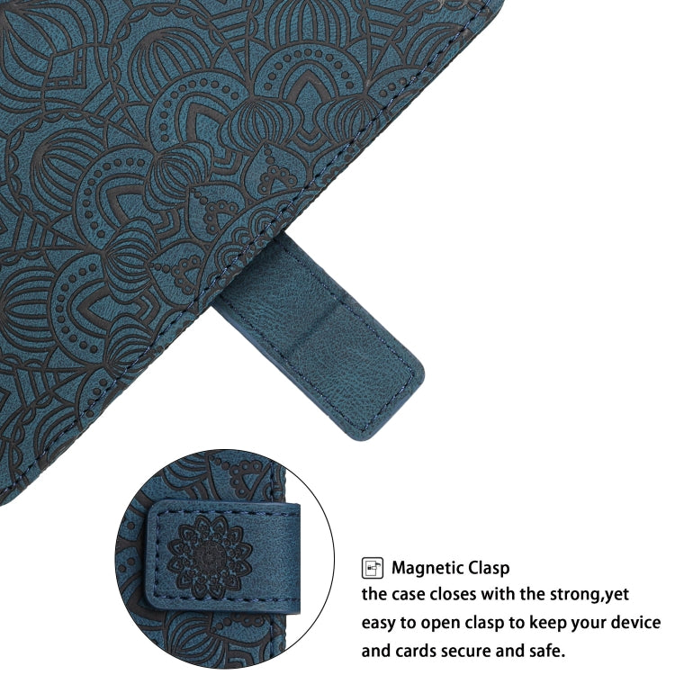 Para Samsung Galaxy A33 5G Mandala Flip Flip Leather Case (azul)