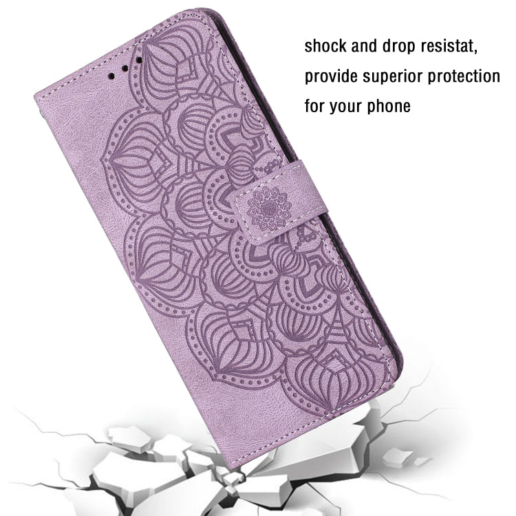 Para Samsung Galaxy A33 5G Mandala Flip Flip Leather Case (púrpura)