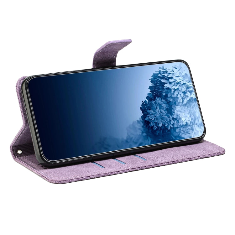 Para Samsung Galaxy A50 Mandala Flip Flip Leather Case (púrpura)