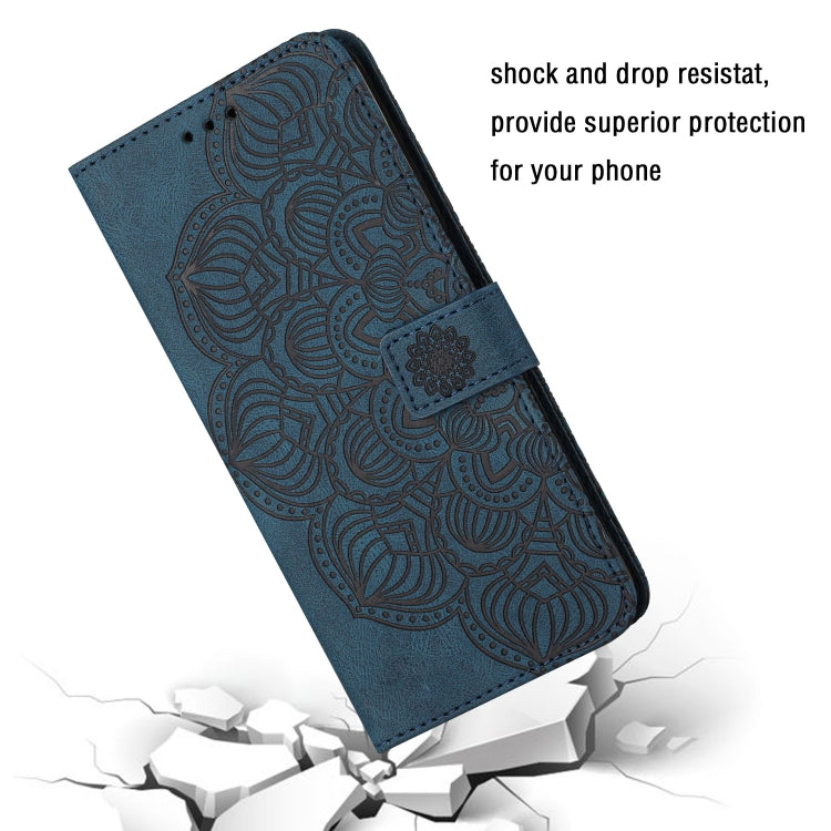 Para Samsung Galaxy A51 4G Mandala Flip Flip Leather Case (azul)