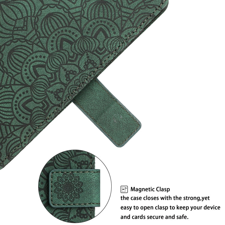 Para Samsung Galaxy A52 4G / 5G Mandala Flip Flip Leather Case (verde)