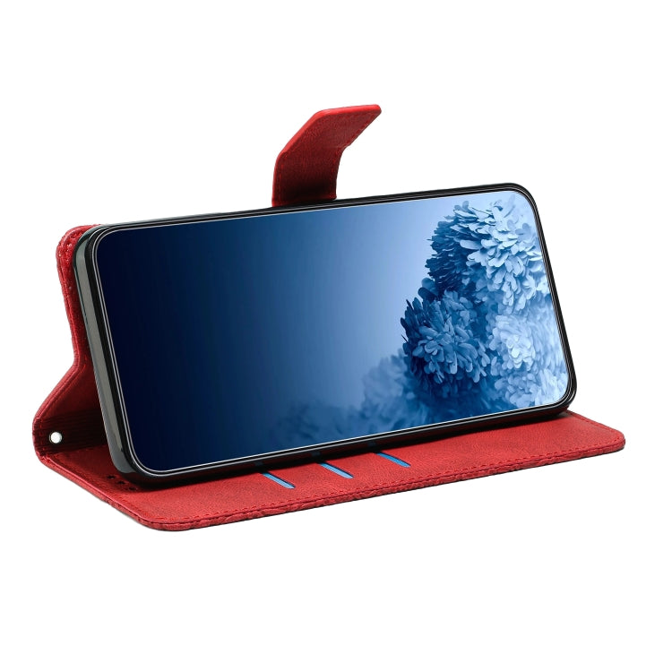 Para Samsung Galaxy A71 4G Mandala Flip Flip Leather Case (rojo)