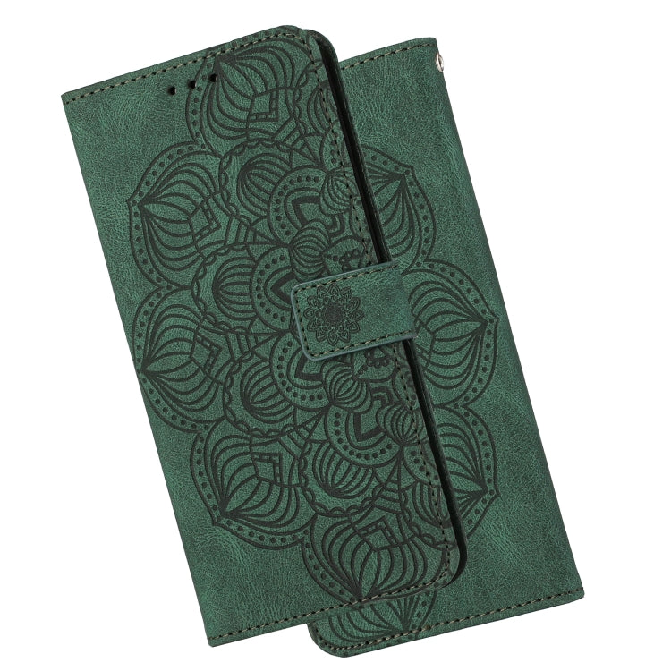 Para Samsung Galaxy A72 4G / 5G Mandala Flip Flip Leather Case (verde)