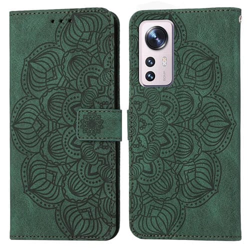 Para Xiaomi 12 Lite Mandala Flip Flip Leather Case (verde)