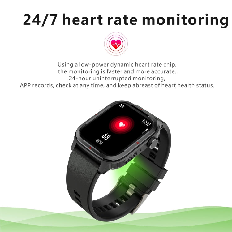 Smart Watch Q25 1.7 Pulgadas TFT HD Soporte Llamadas Bluetooth Presión Arterial (Gris)
