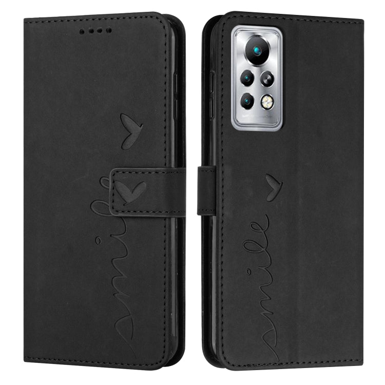 Funda para Infinix Nota 11 Pro Skin Seart Patrón de Cuero Caja de Cuero (Negro)