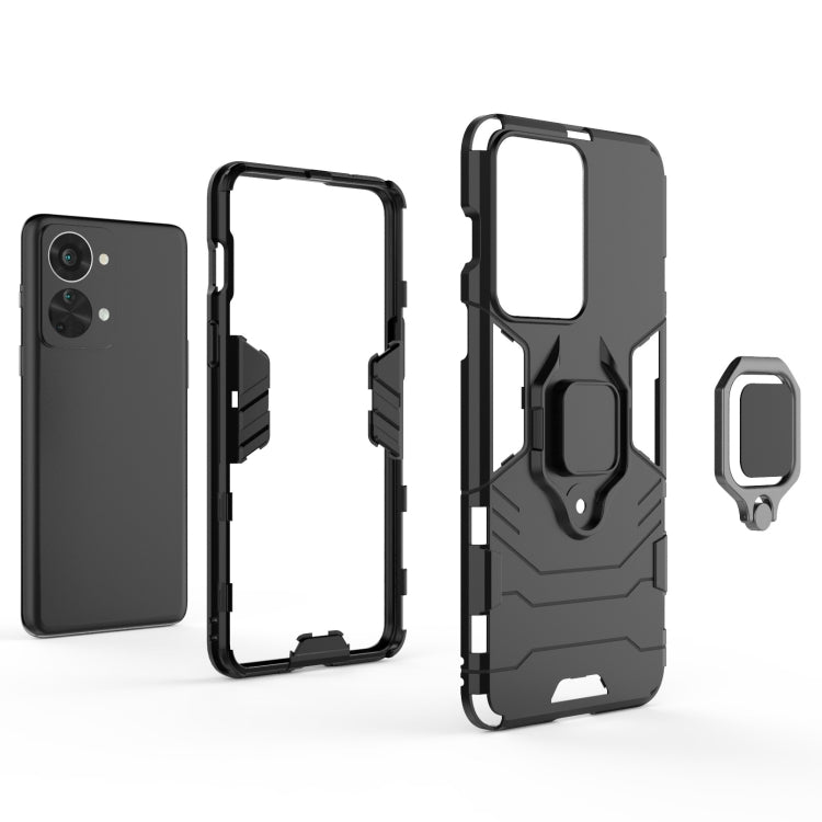 Magnetic Ring Holder para OnePlus Nord 2T 5G PC + TPU (Azul Marino)