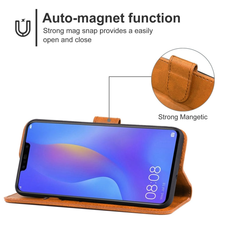 Funda de Cuero para Huawei Nova 3I Caja (Marrón)