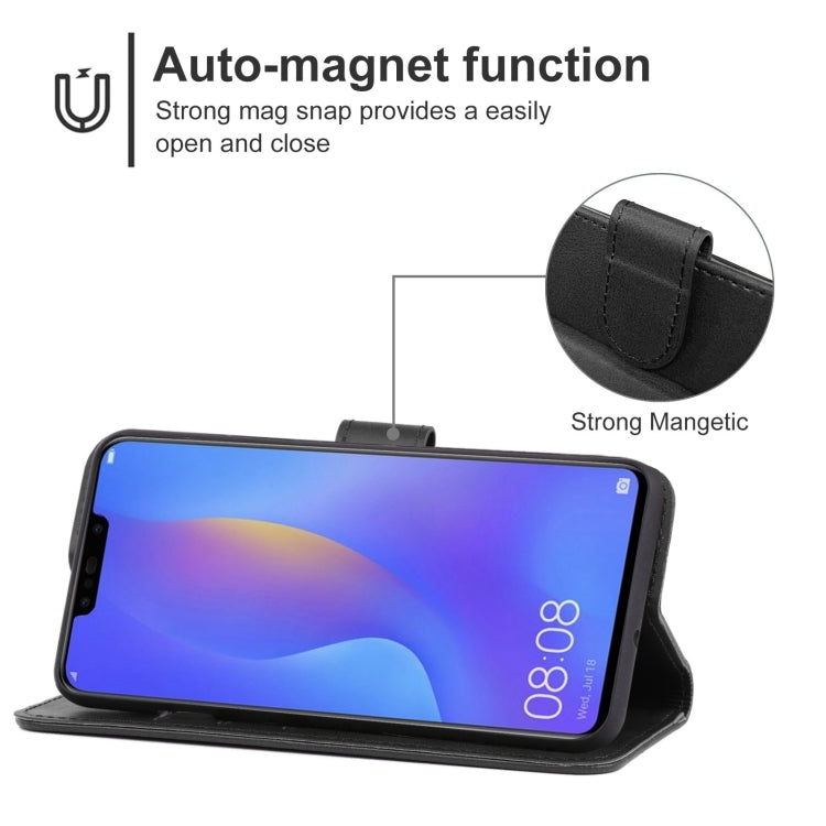 Caja de Cuero para Teléfono Huawei Nova 3I (Negro)