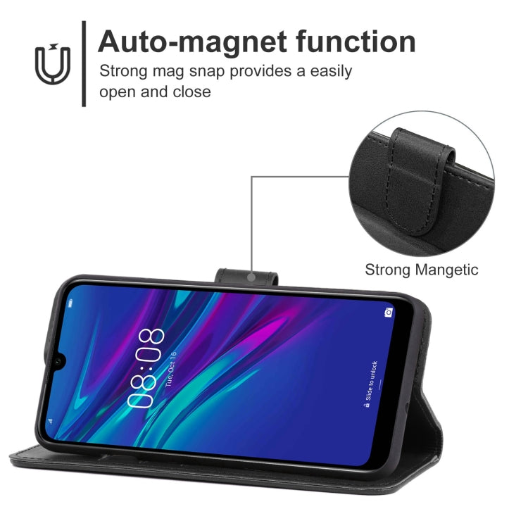 Caja de Cuero para Teléfono Huawei Y6 2019 (Negro)