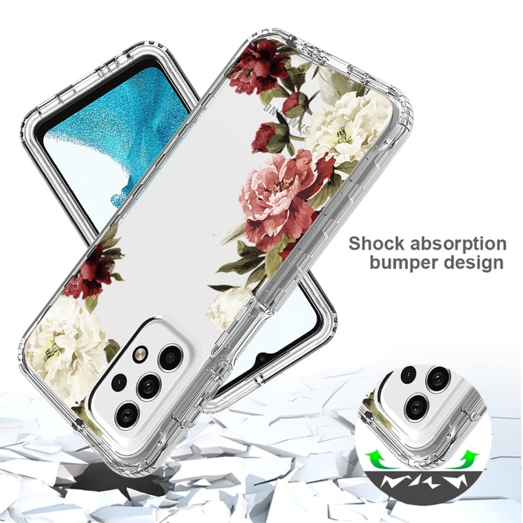 Para Samsung Galaxy A23 4G PC + TPU Caja de teléfono pintada transparente (rosa)