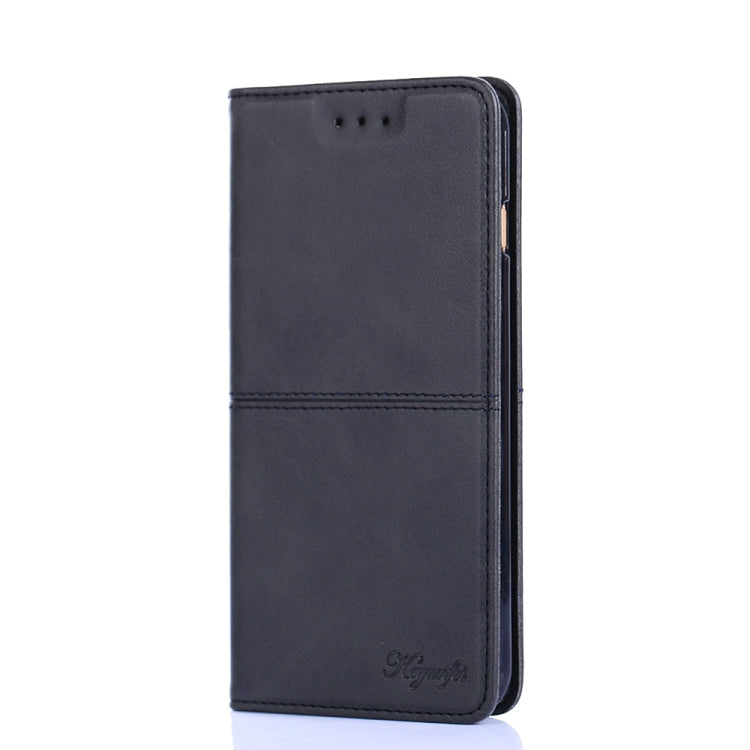 Para Samsung Galaxy S22+ Cow Texture Magnetic Horizontal Flip Cuero Case (negro)