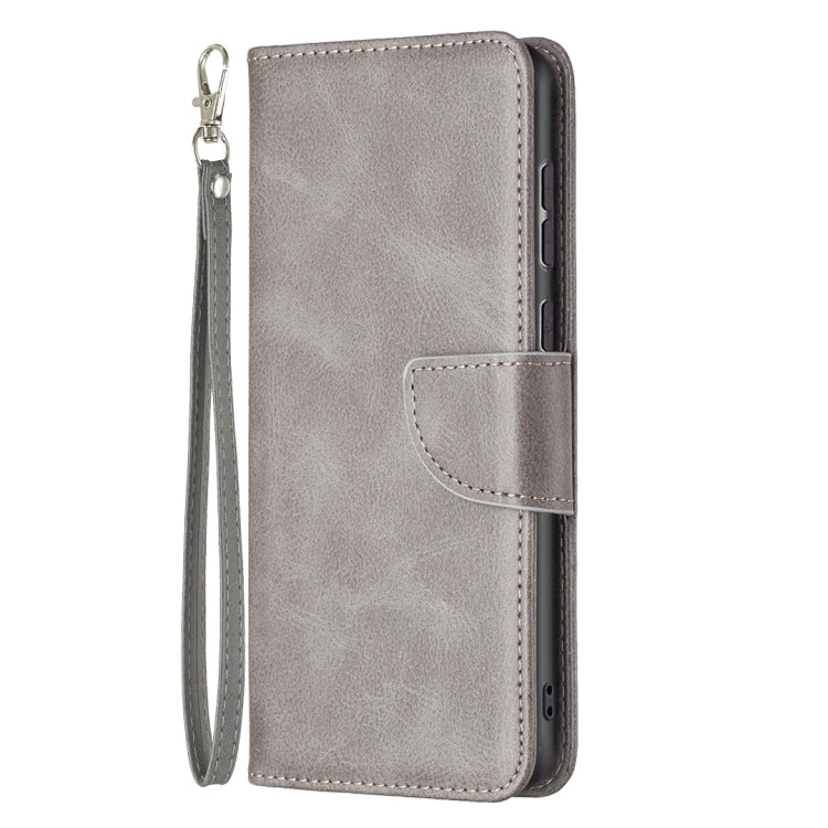 Para Samsung Galaxy A03 Core Retro Lambskin Texture Cuero Case (gris)