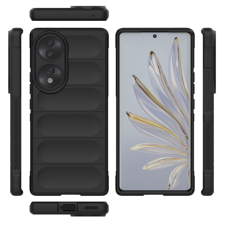 Case para Honor 70 5G Magic Shield TPU con funda de franela (Gris)