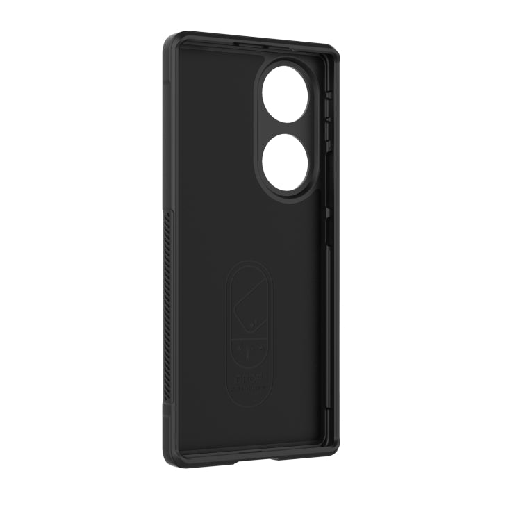 Case para Honor 70 5G Magic Shield TPU con funda de franela (Gris)