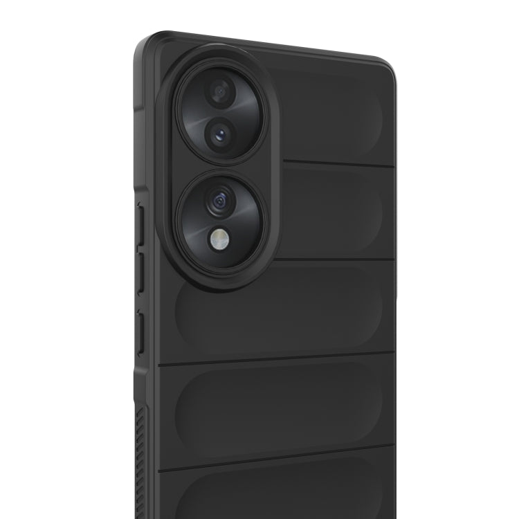 Case para Honor 70 5G Magic Shield TPU con funda de franela (Gris)