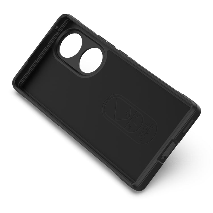 Case para Honor 70 5G Magic Shield TPU con funda de franela (Gris)