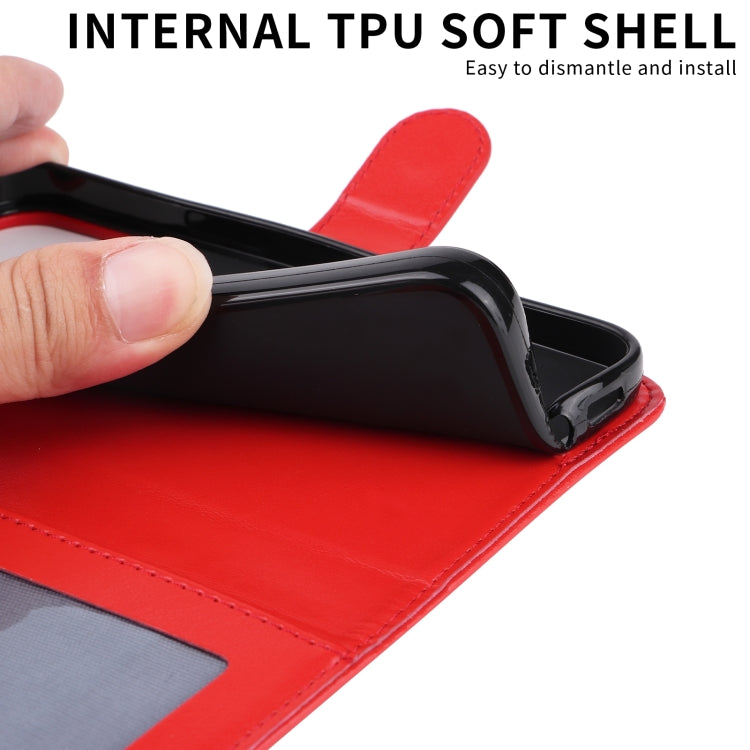 Para Samsung Galaxy A13 5G Estuche para teléfono de cuero con estampado de girasol en relieve (rojo)