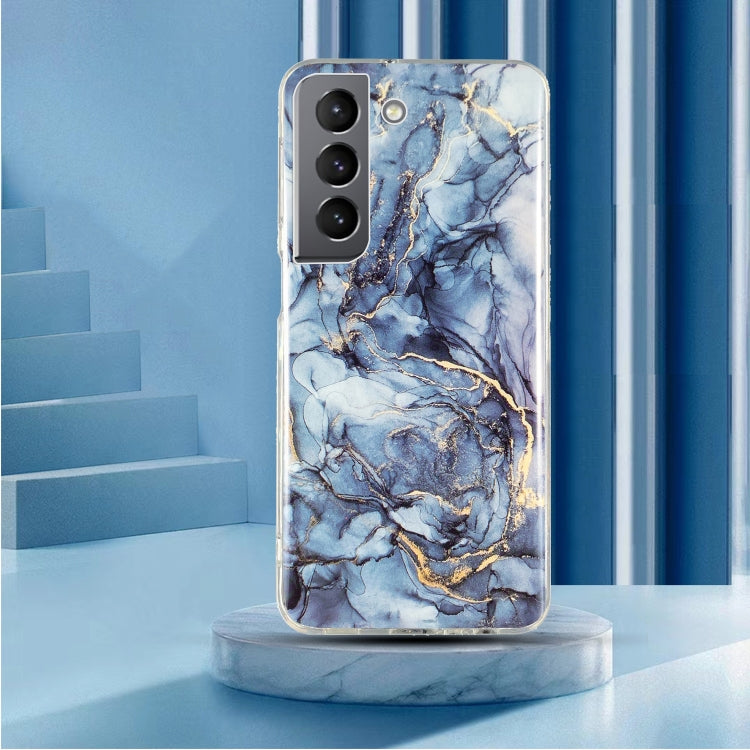Para Samsung Galaxy S22 5G IMD Marble Pattern TPU Funda para teléfono (gris)