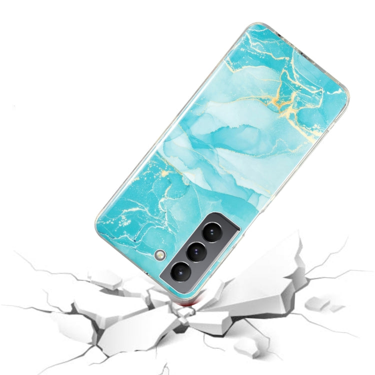 Para Samsung Galaxy S22 5G IMD Marble Pattern TPU Funda para teléfono (verde)