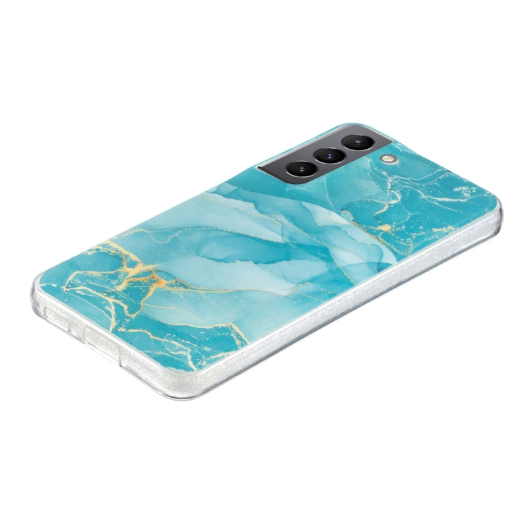Para Samsung Galaxy S22 5G IMD Marble Pattern TPU Funda para teléfono (verde)